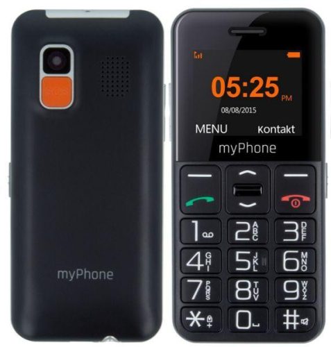 MyPhone Halo EASY 1,7" fekete mobiltelefon