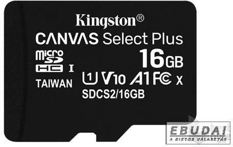 Kingston 16GB SD micro Canvas Select 80R