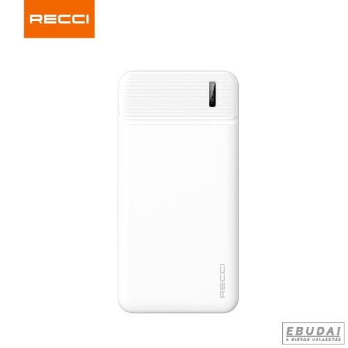 Recci RPB-N16W 10000mAh fehér powerbank