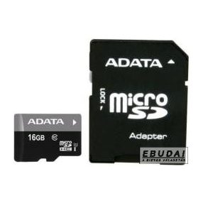 Adata micro SDHC memóriakártya adapterrel 16GB