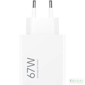   XIAO-CHRA-HC67W-W Xiaomi 67W hálózati gyorstöltő, USB-A, fehér BHR07SKEU