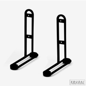 Fekete dizájn tartóláb alacsony fűtőpanelekhez (1 pár)