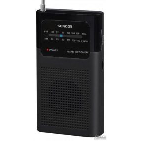 SRD 1100 B Zsebrádió fekete SENCOR
